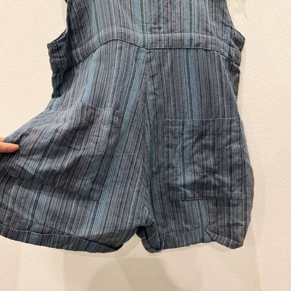 Lakhays Striped overall shorts size Small/Medium 100% cotton - Picture 2 of 9